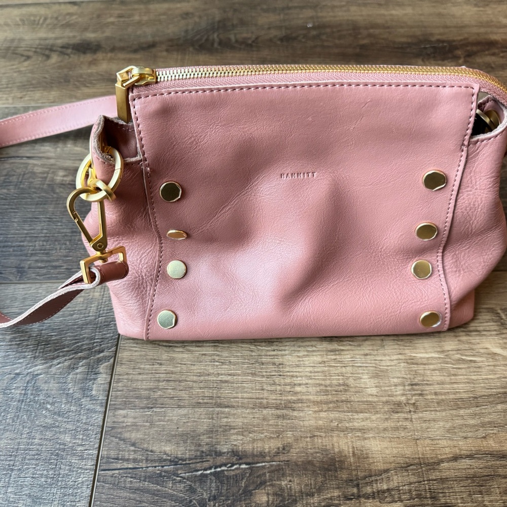 Hammit pink leather purse